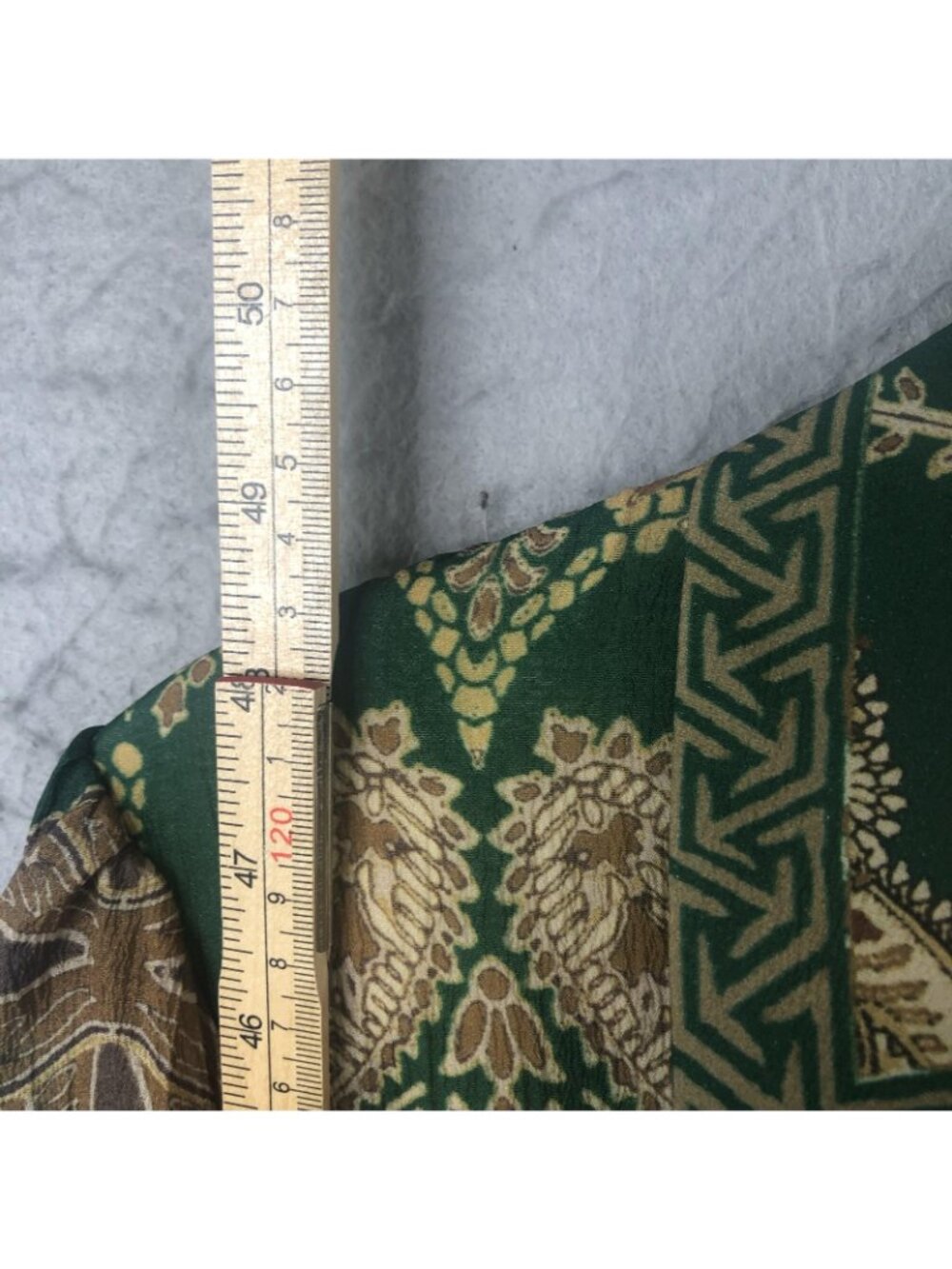 VICI Dress Womens S Green Paisley Shirt Belted Fit Flare Midi Boho Statement - Picture 4 of 16
